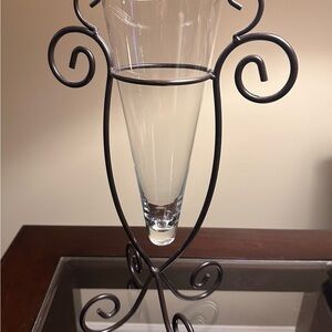 SOLD - Art glass - Unique inverted Cone Shape Vase